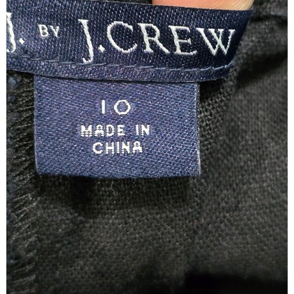 J.Crew Black‎ Linen-Cotton Blend Cropped Pants Size 10 - Picture 5 of 12